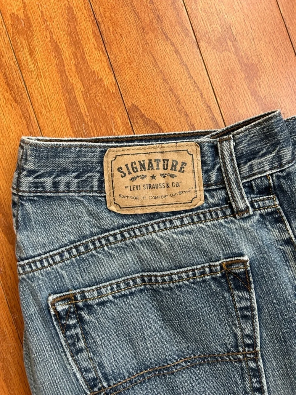 Signature by Levi Strauss Men’s Slim Straight Blue Jeans